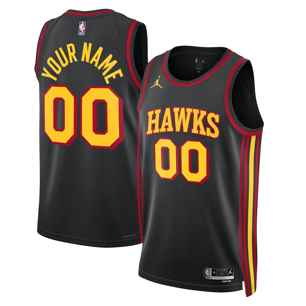 Atlanta Hawks 2025/26 Swingman Custom Jersey - Statement Edition - Black