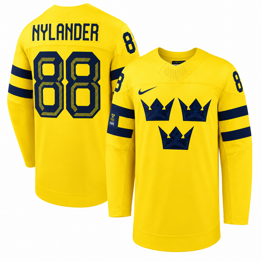 William Nylander #88 Sweden Olympic Hockey Jersey â Yellow