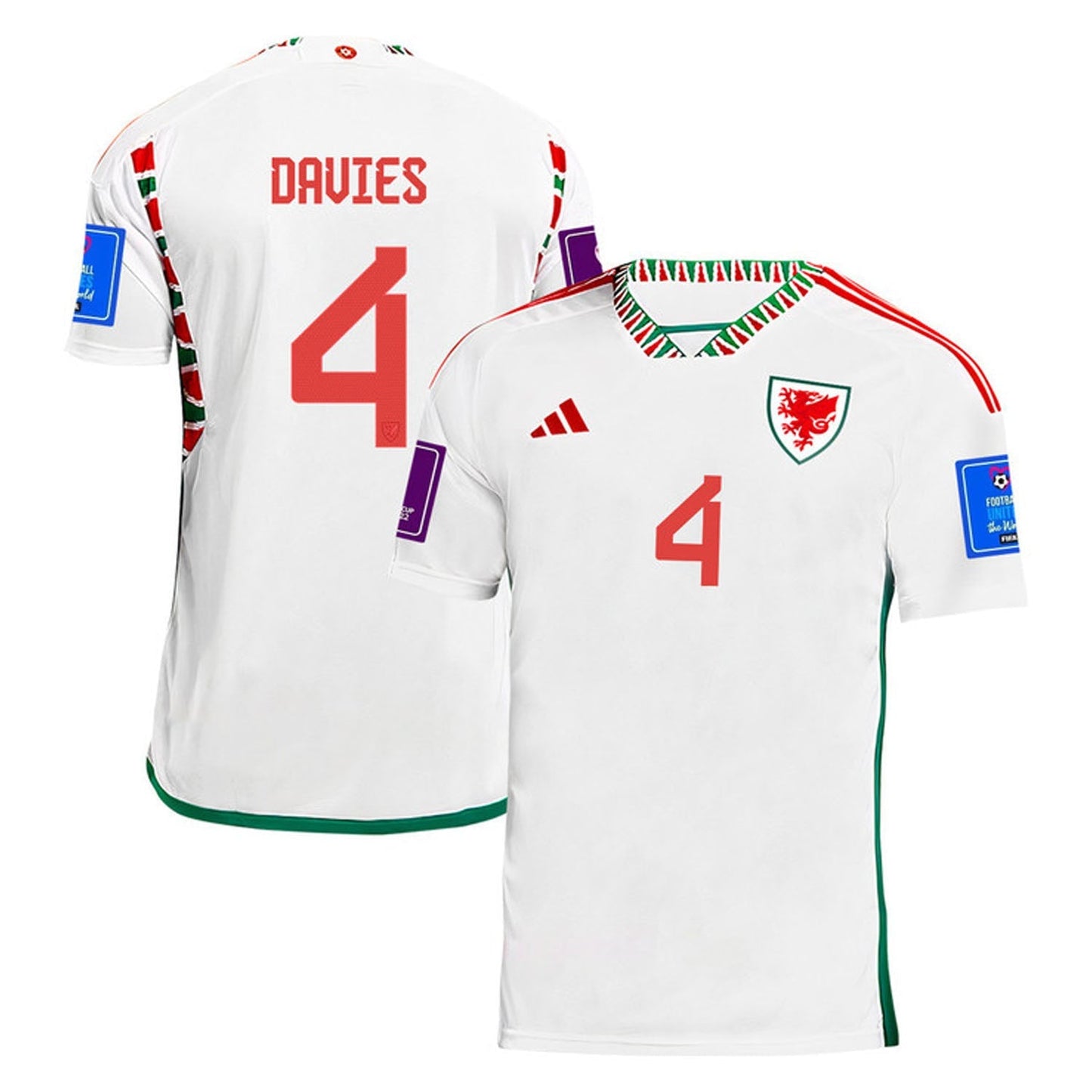 Ben Davies Wales 4 Fifa World Cup Jersey