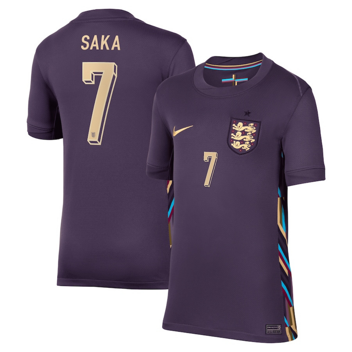 Bukayo Saka England 7 FIFA Euro Cup Jersey