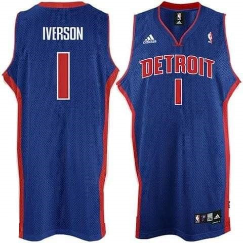 NBA Allen Iverson Detroit Pistons 1 Jersey