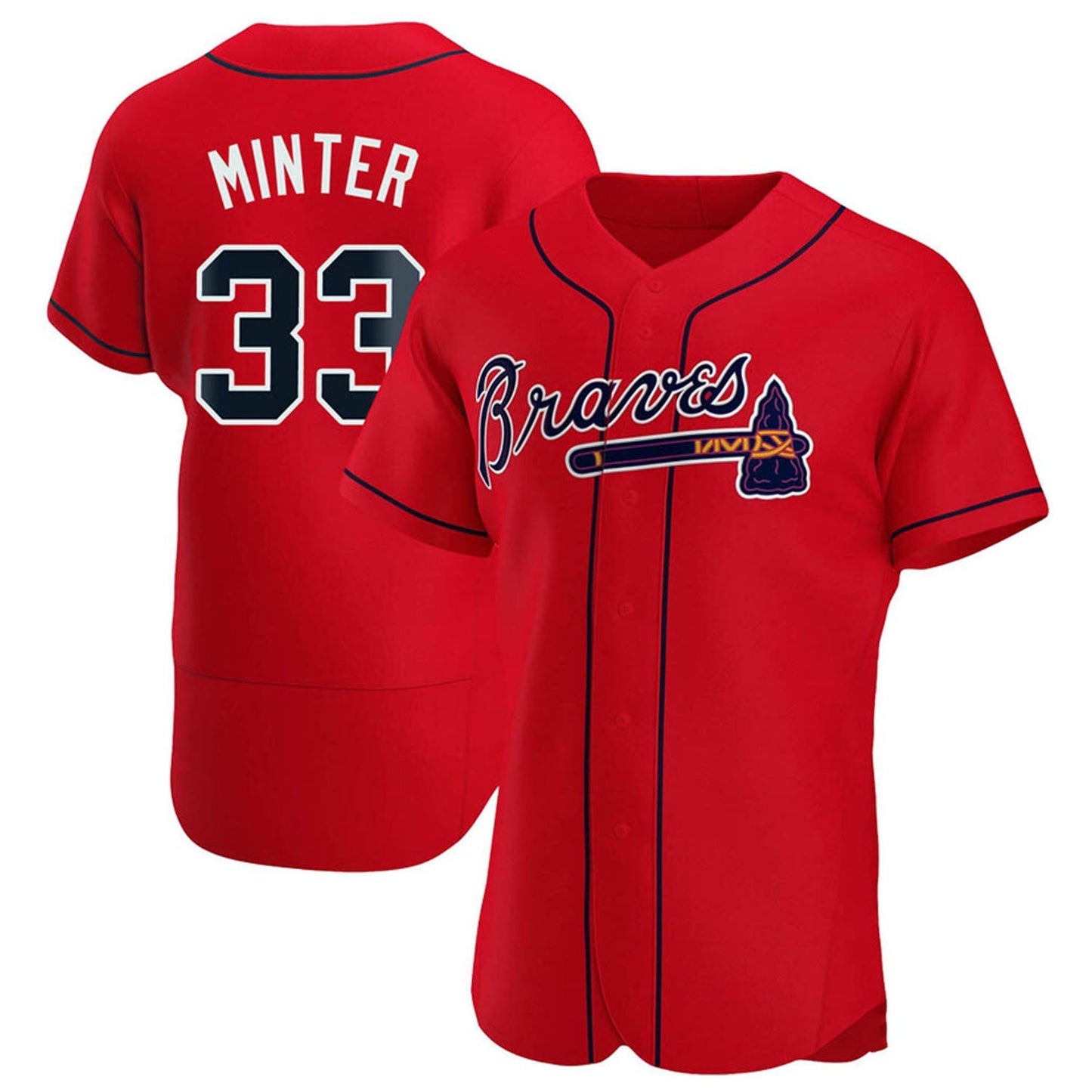 MLB A.J. Minter Atlanta Braves 33 Jersey
