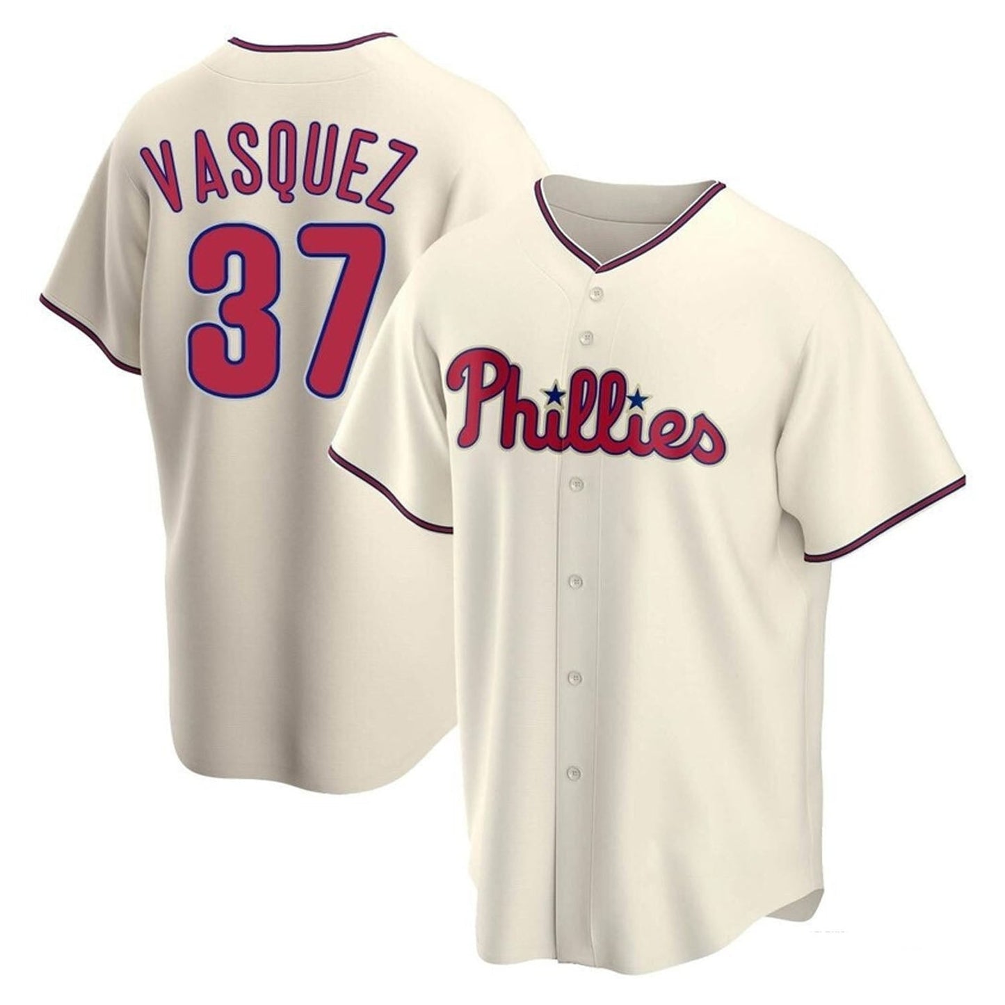 MLB Andrew Vasquez Philadelphia Phillies 37 Jersey