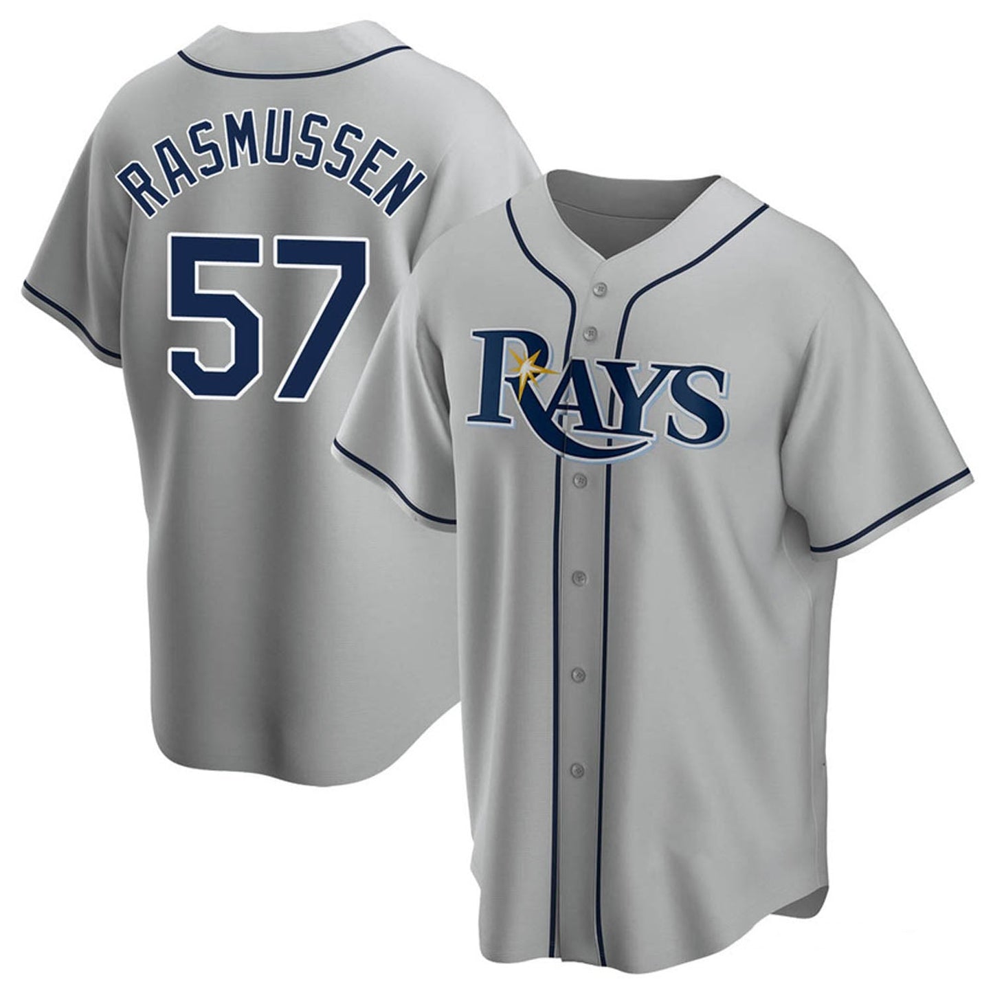 MLB Drew Rasmussen Tampa Bay Rays 57 Jersey