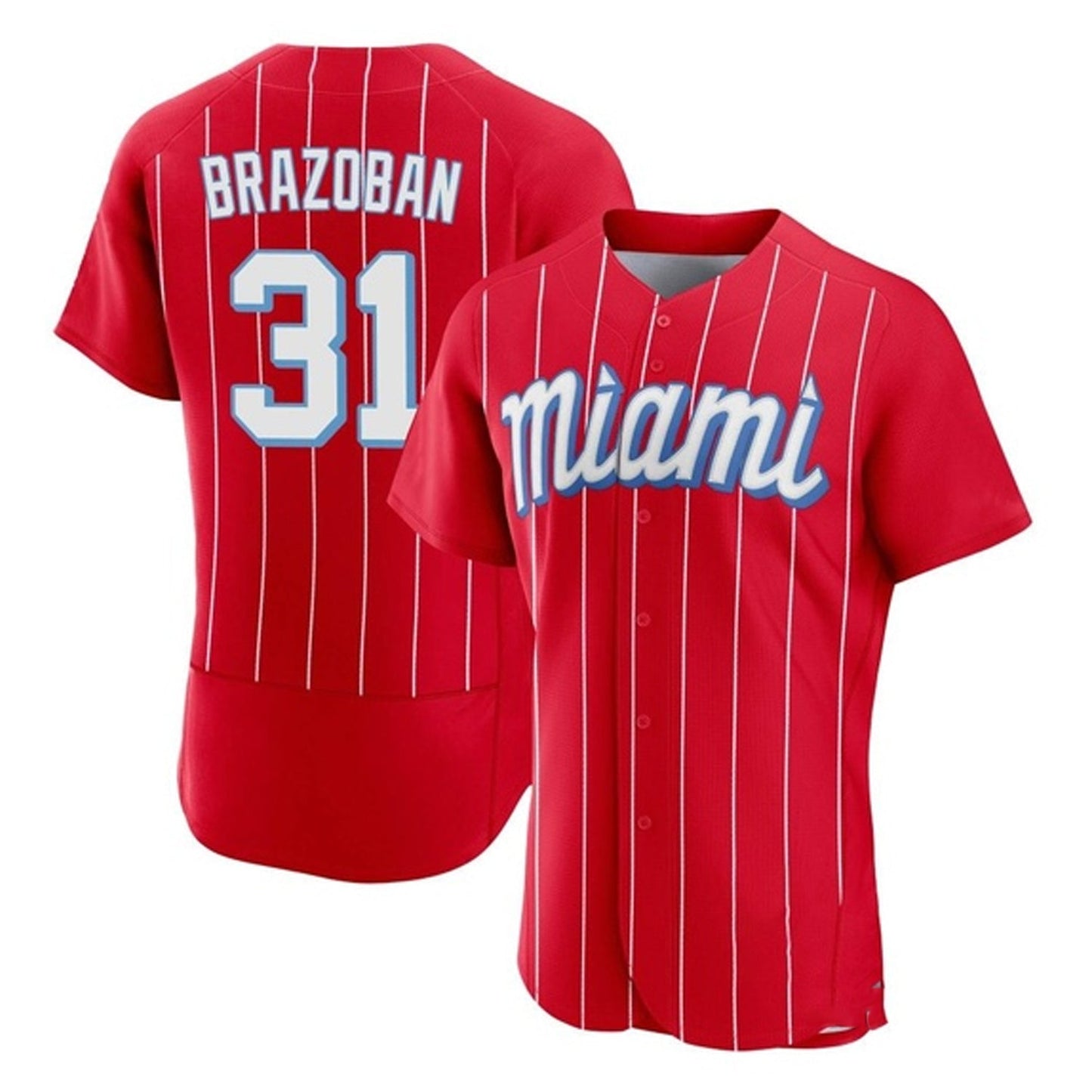MLB Huascar Brazoban Miami Marlins 31 Jersey