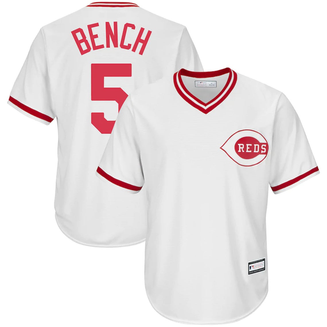 Side view of Johnny Bench Cincinnati Reds 5 Jersey