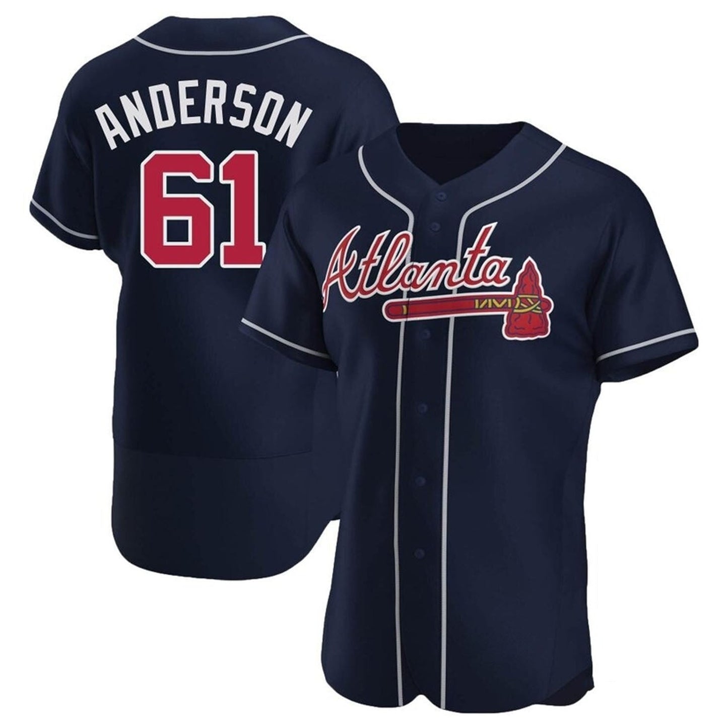 MLB Nick Anderson Atlanta Braves 61 Jersey