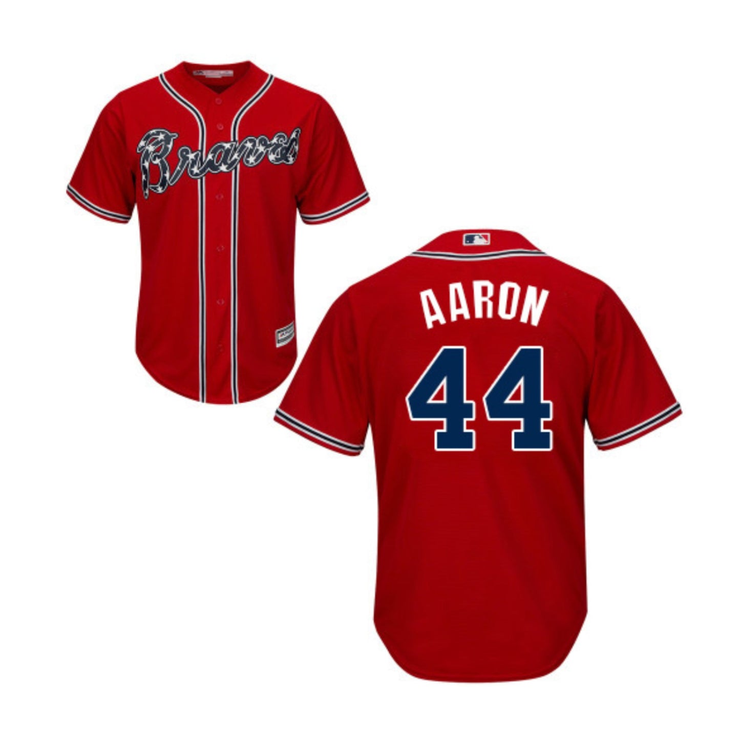 MLB Hank Aaron Atlanta Braves 44 Retro Jersey