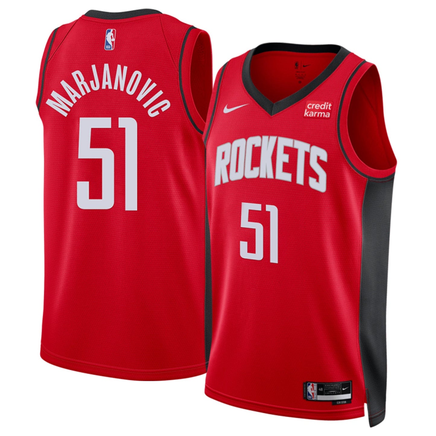 NBA Boban Marjanovic Houston Rockets 51 Jersey