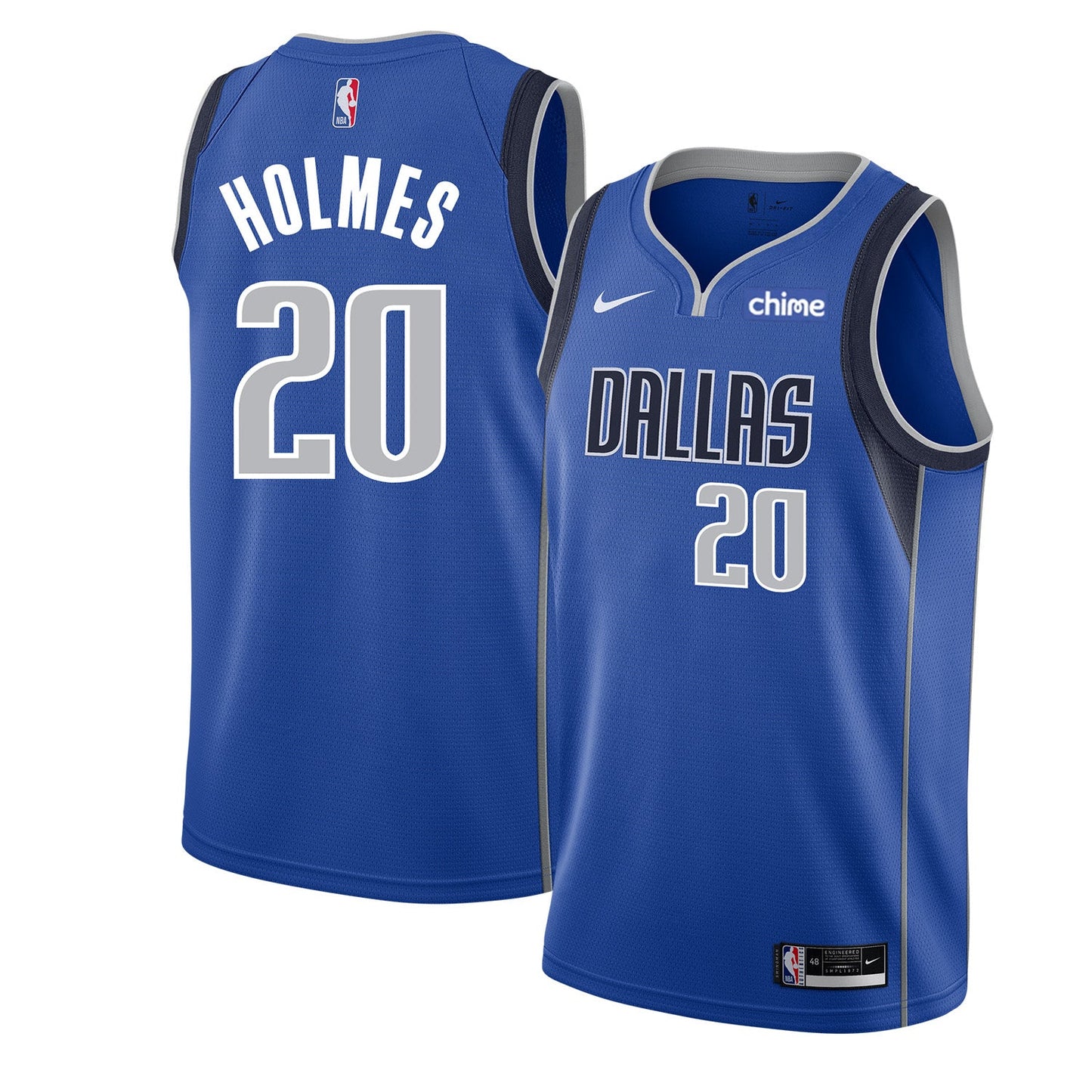 NBA Richaun Holmes Dallas Mavericks 20 Jersey