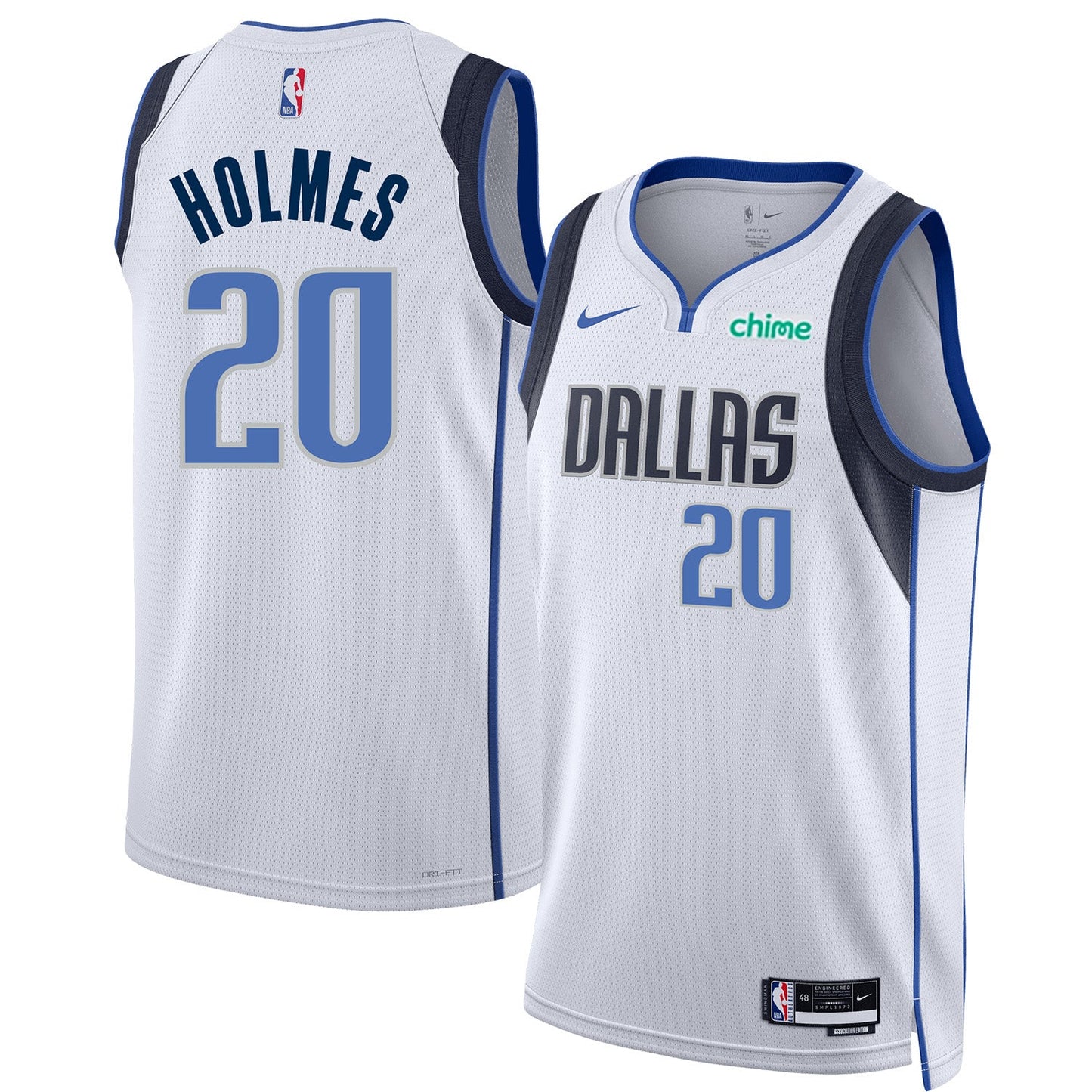 NBA Richaun Holmes Dallas Mavericks 20 Jersey