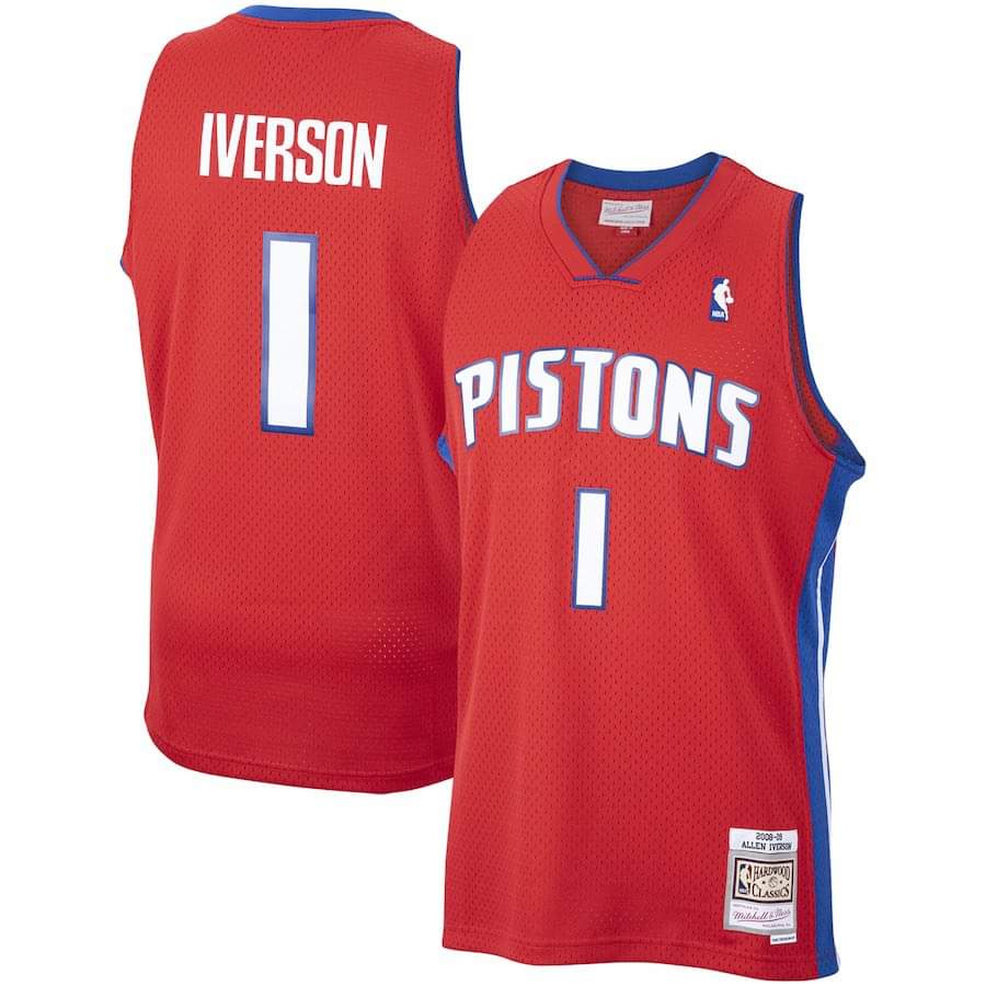 NBA Allen Iverson Detroit Pistons 1 Jersey