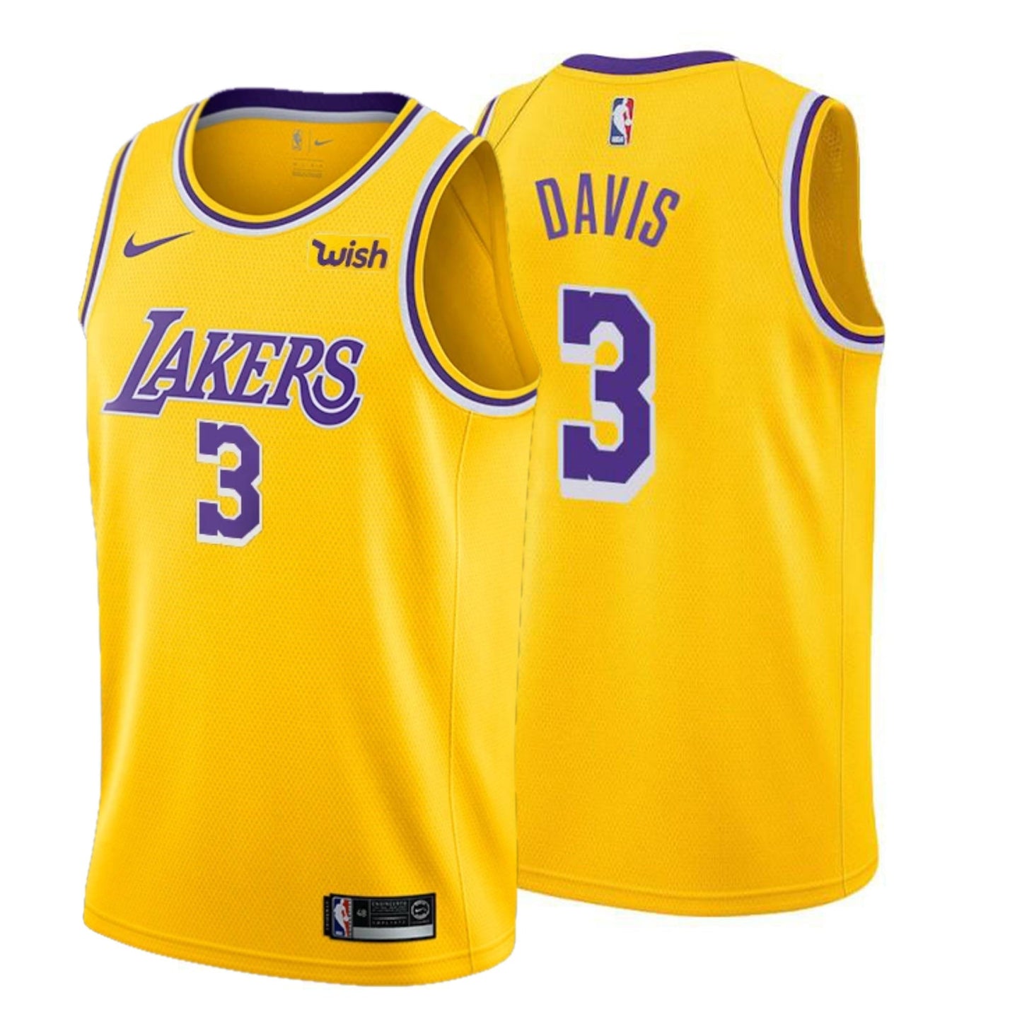 NBA Anthony Davis Los Angeles Lakers 3 jersey