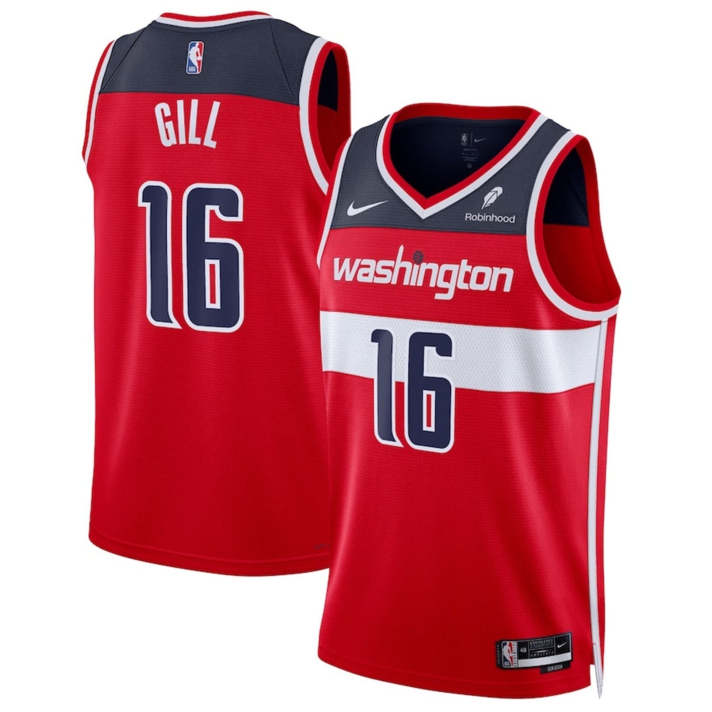 NBA Anthony Gill Washington Wizards 16 Jersey