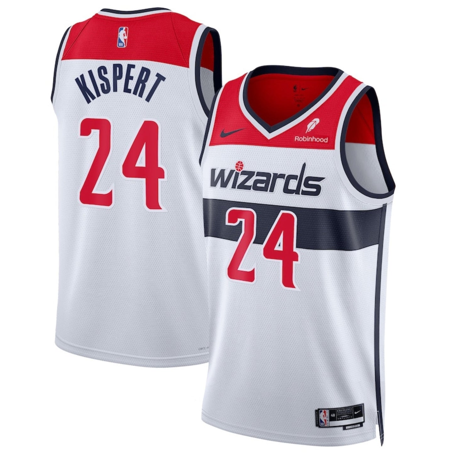 NBA Corey Kispert Washington Wizards 24 Jersey