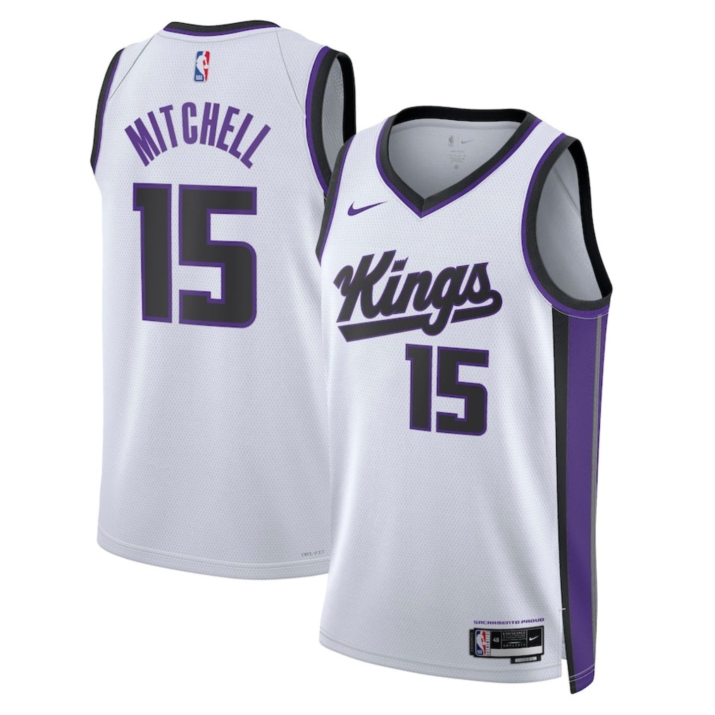 NBA Davion Mitchell Sacramento Kings 15 Jersey