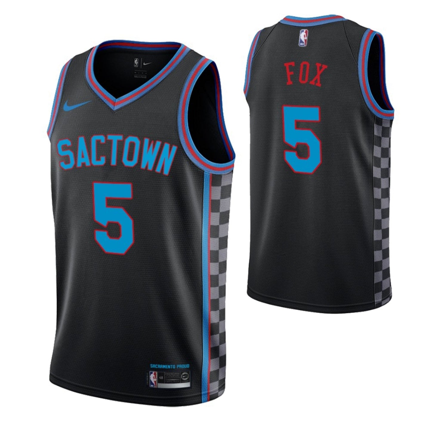 NBA De'Aaron Fox Sacramento Kings 5 Jersey