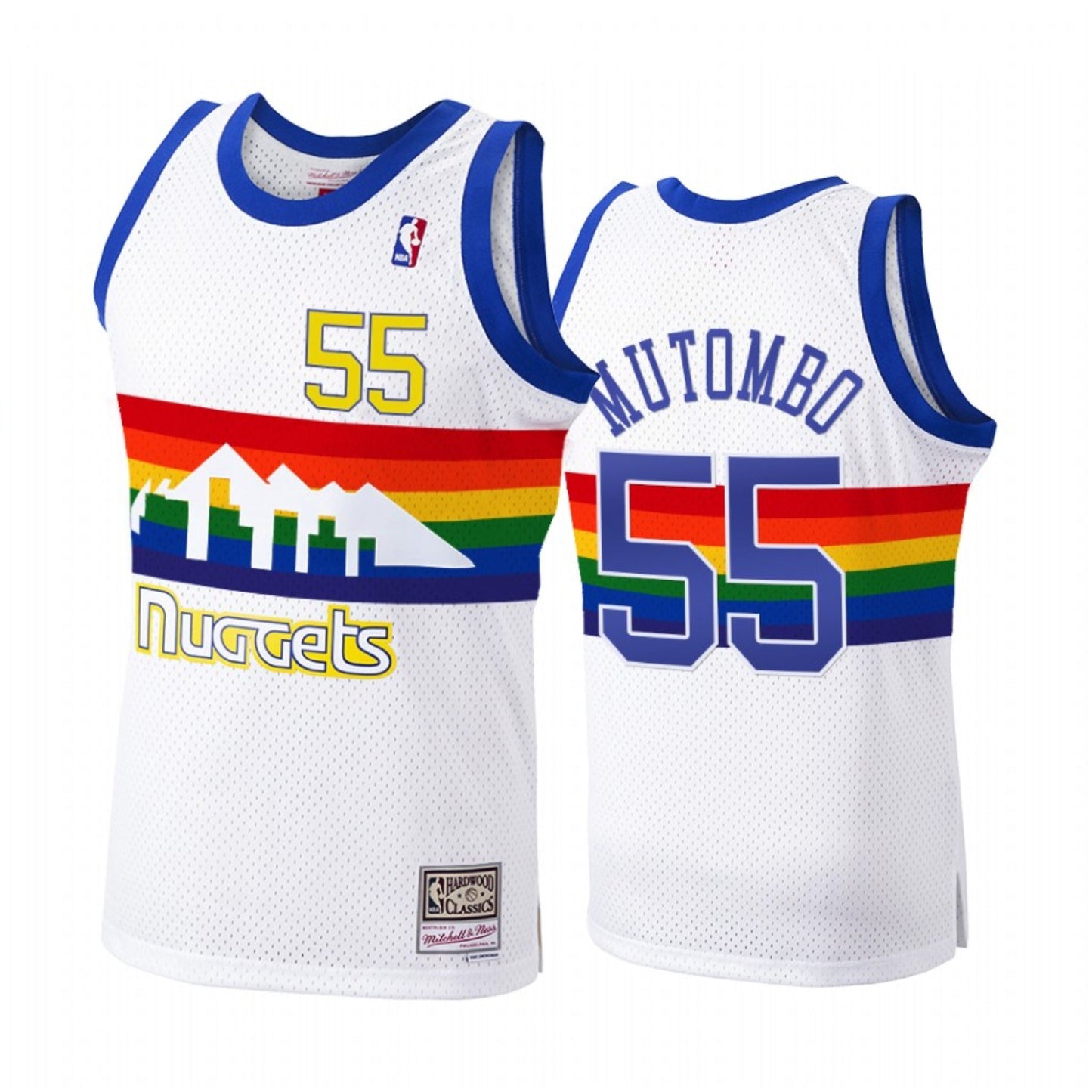 NBA Dikembe Mutombo Denver Nuggets 55 Retro Jersey