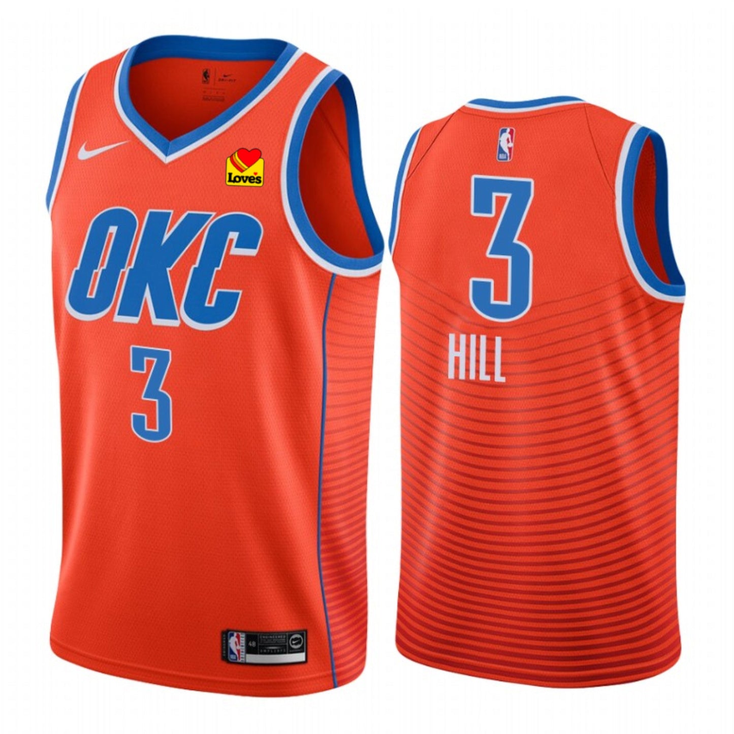 NBA George Hill Oklahoma Thunder 3 Jersey