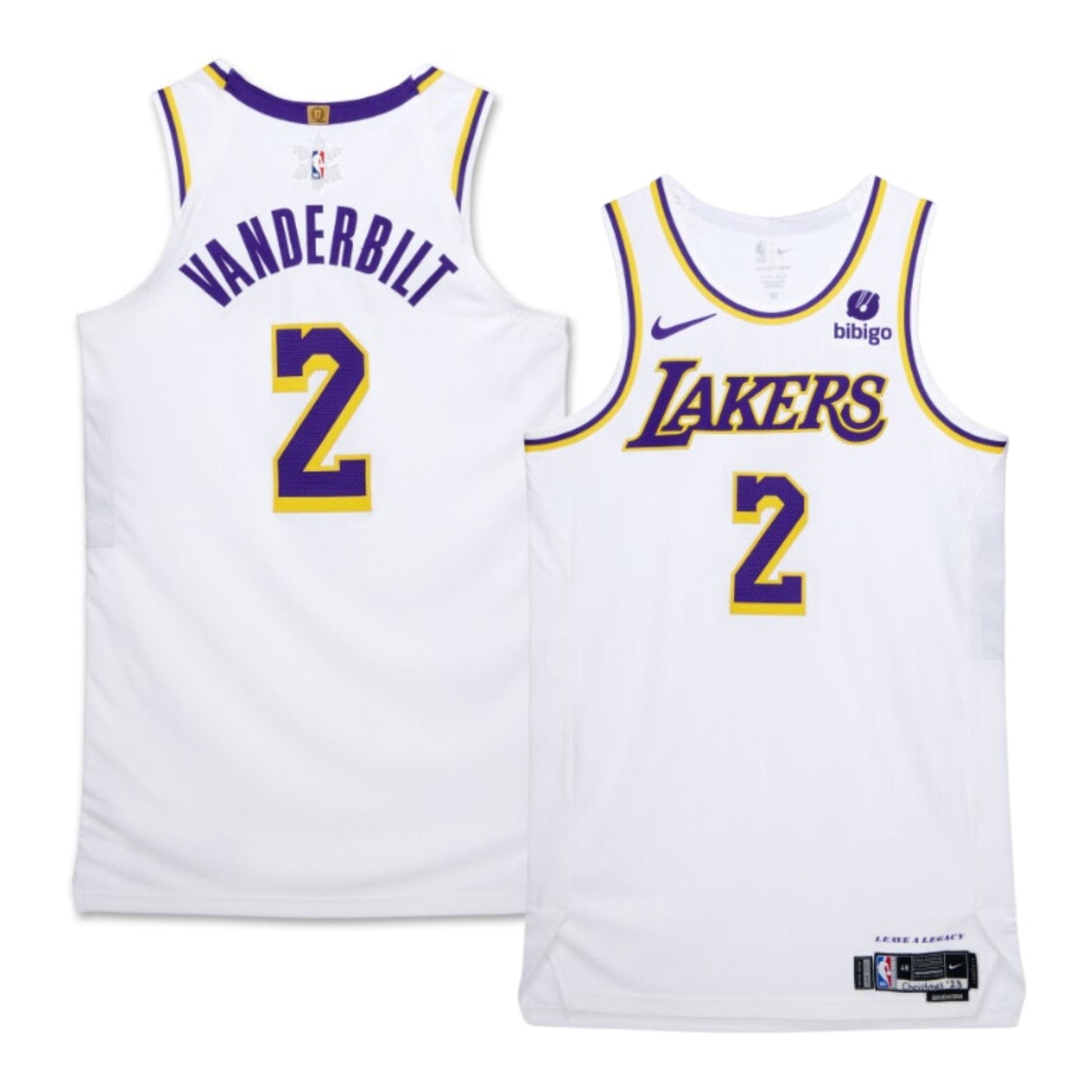 NBA Jarred Vanderbilt Los Angeles Lakers 2 Jersey
