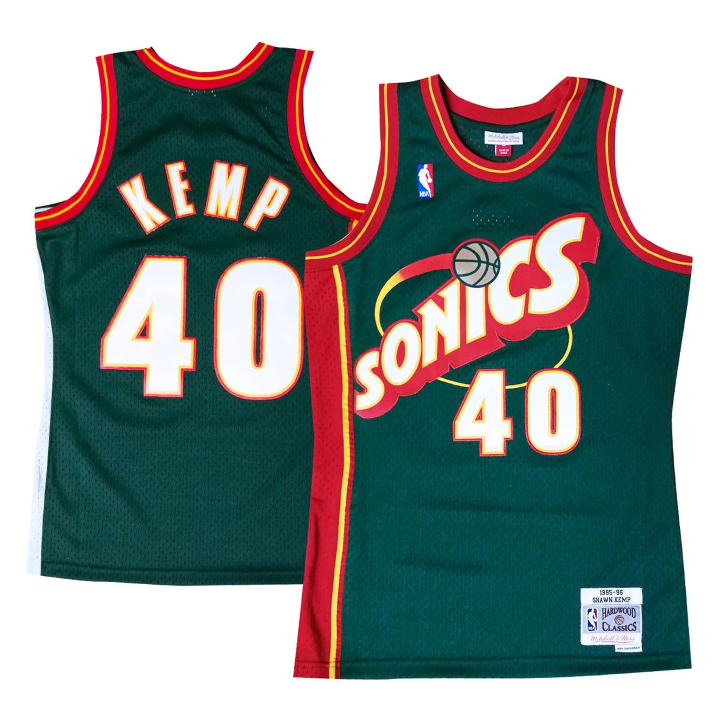 NBA Shawn Kemp Seattle Super Sonics 40 Retro Jersey