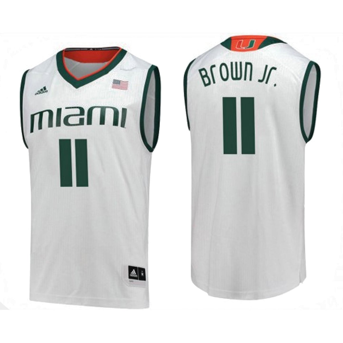 NCAAB Bruce Brown Jr Miami Hurricanes 11 Jersey