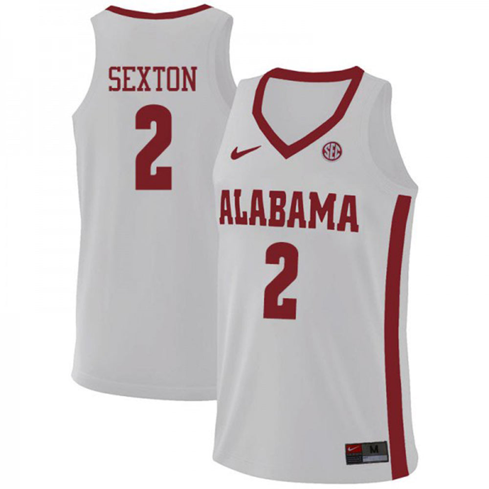 Back view of Collin Sexton Alabama Crimson Tide basketball jersey with number 2