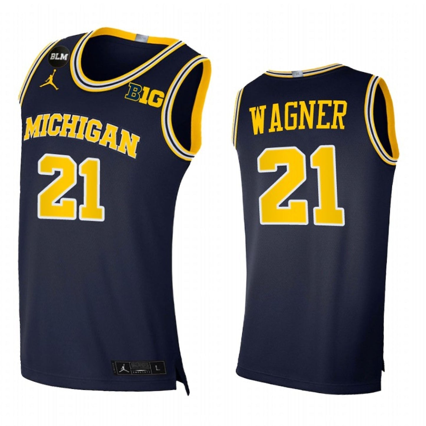NCAAB Franz Wagner Michigan Wolverines 21 Jersey