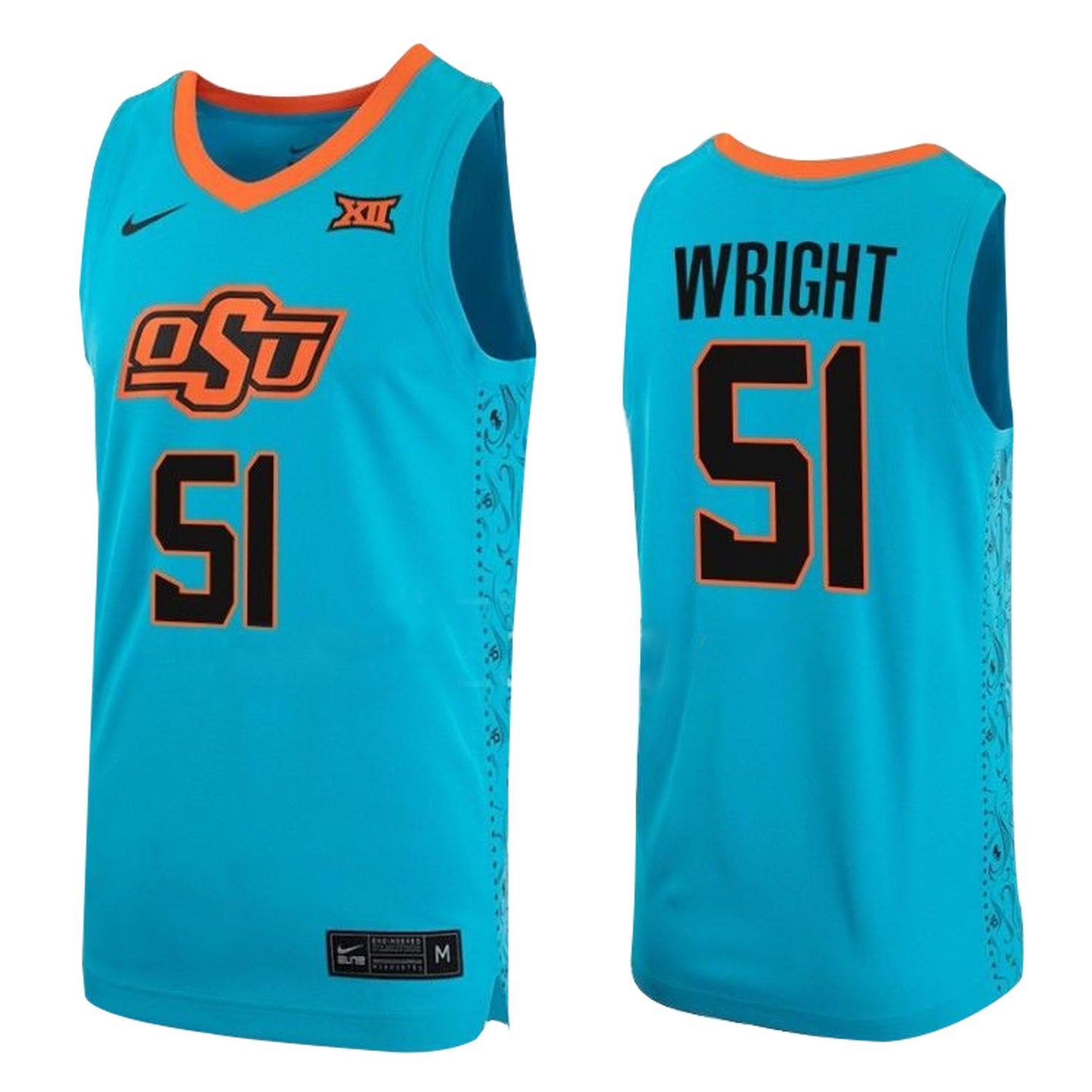 NCAAB John-Michael Wright OSU Cowboys 51 Jersey