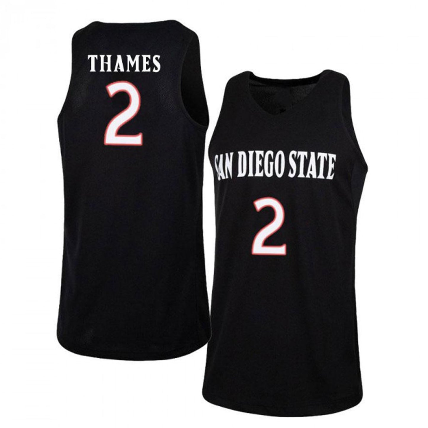 Xavier Thames San Diego State Aztecs 2 Jersey