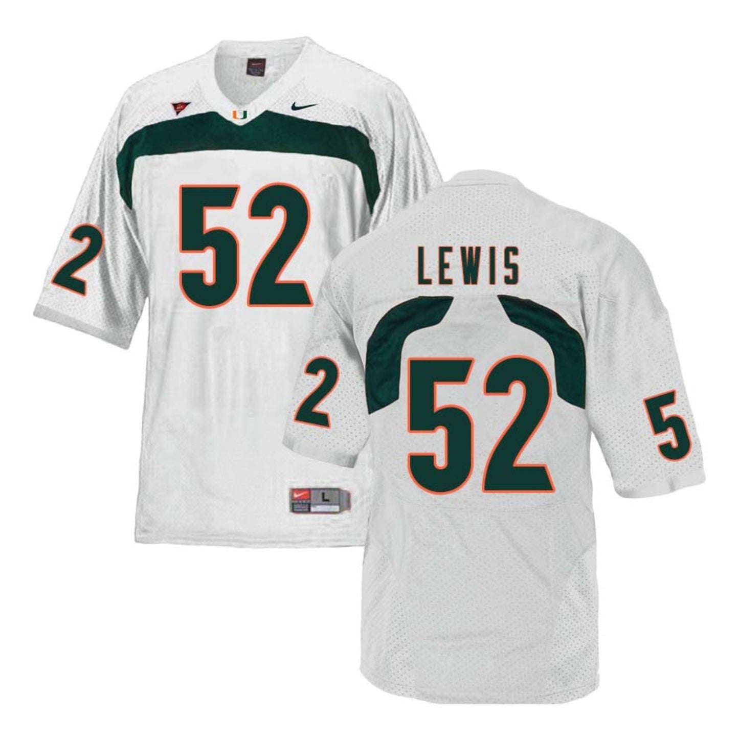 Ray Lewis Miami Hurricanes 52 Jersey