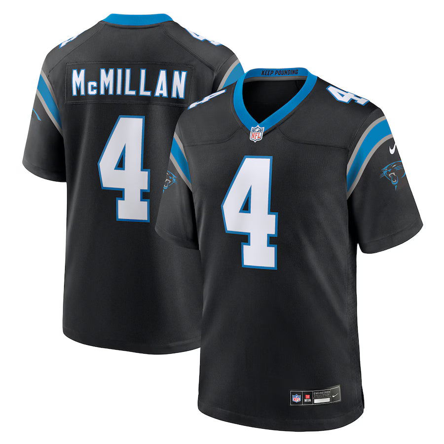 NFL Carolina Panthers Home Game Jersey NFL 2025 Draft First Round Pick - Black - Tetairoa McMillan