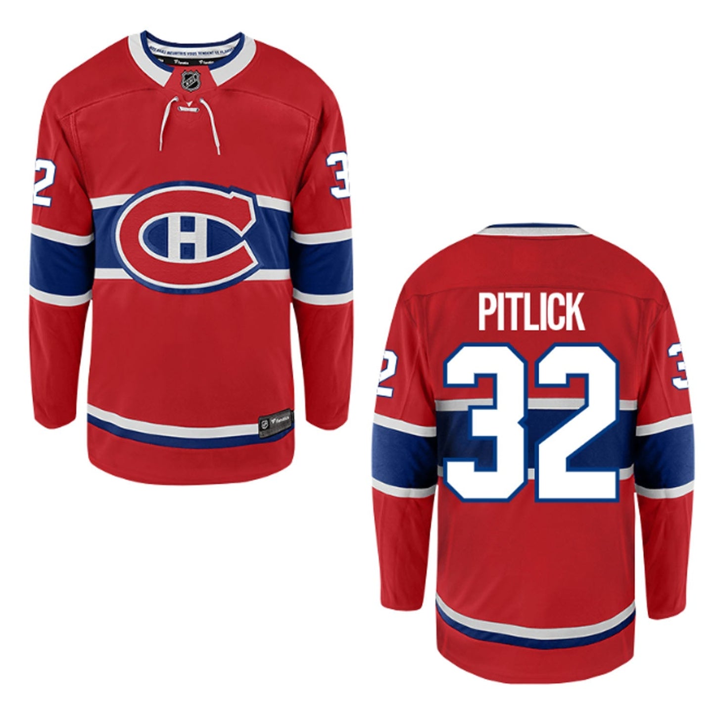 NHL Rem Pitlick Montreal Canadiens 32 Jersey