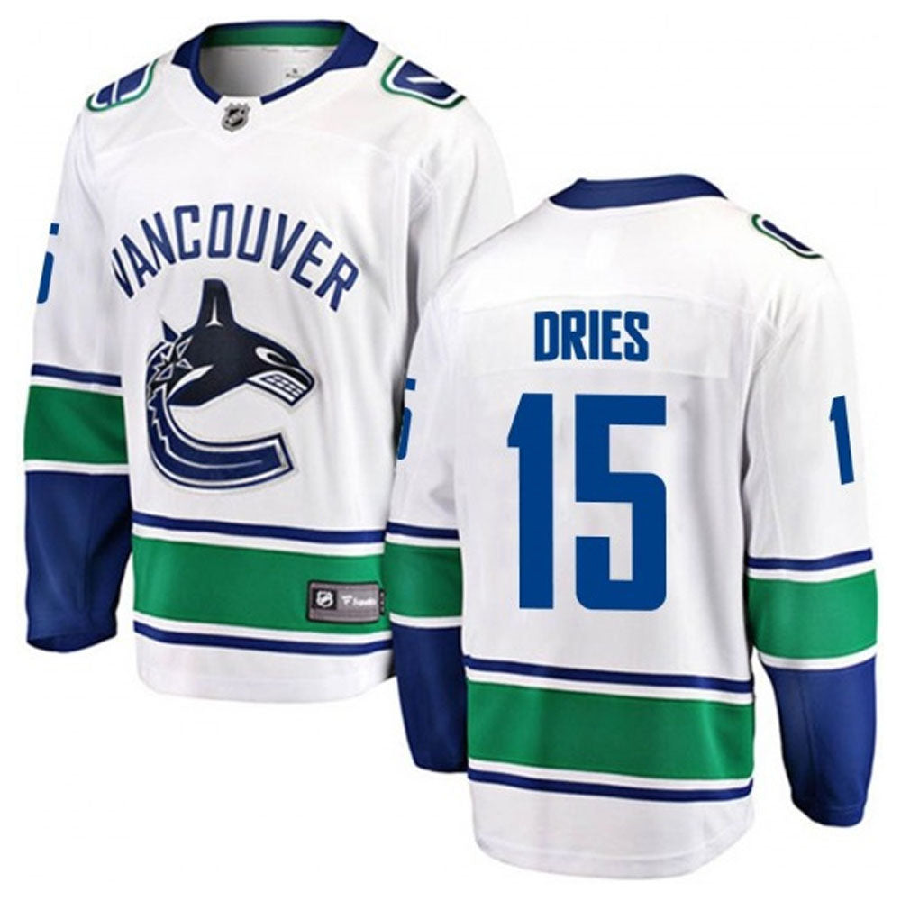NHL Sheldon Dries Vancouver Canucks 15 Jersey