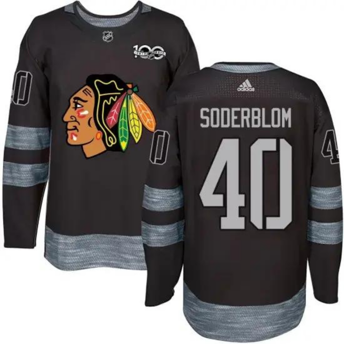 NHL Arvid Soderblom Chicago Blackhawks 40 Jersey