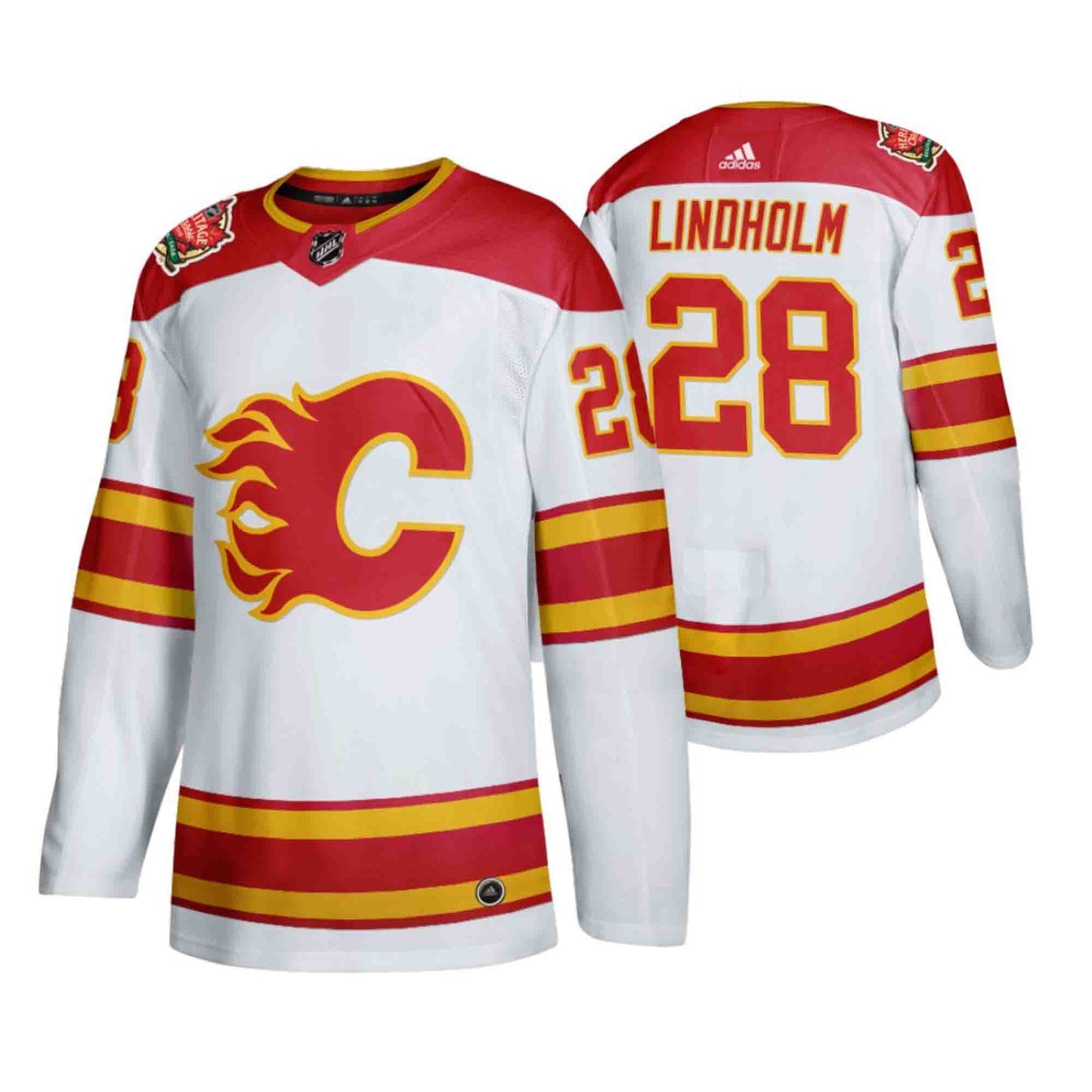 NHL Elias Lindholm Calgary Flames 28 Jersey