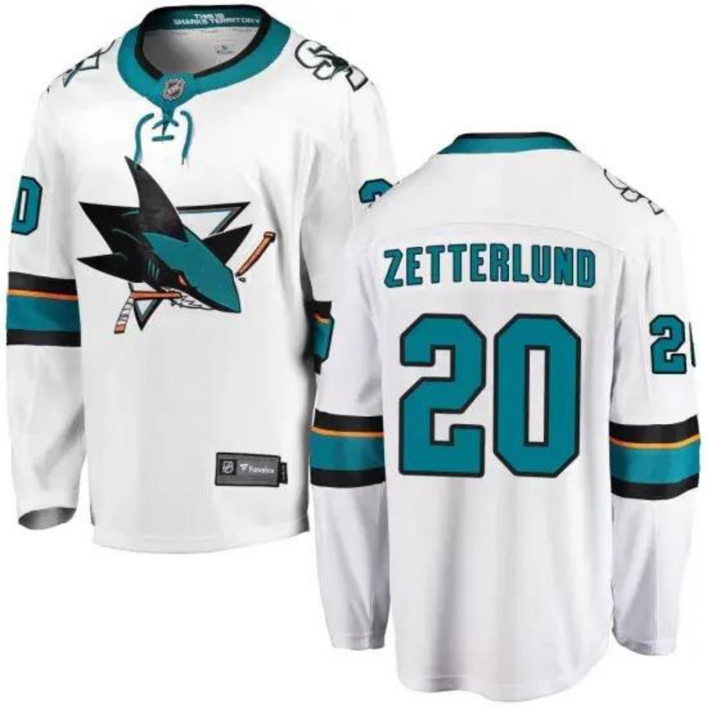 NHL Fabian Zetterlund San Jose Sharks 20 Jersey