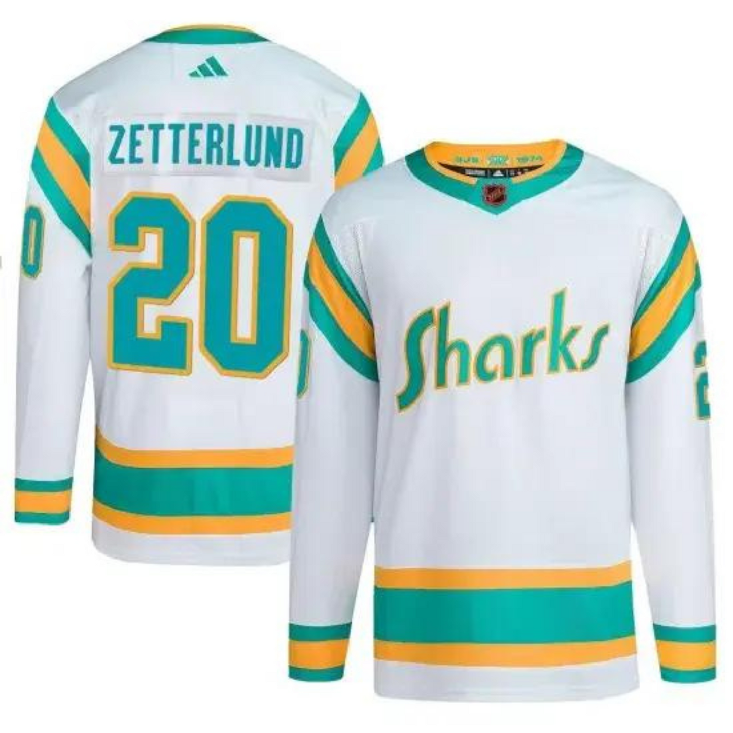 NHL Fabian Zetterlund San Jose Sharks 20 Jersey