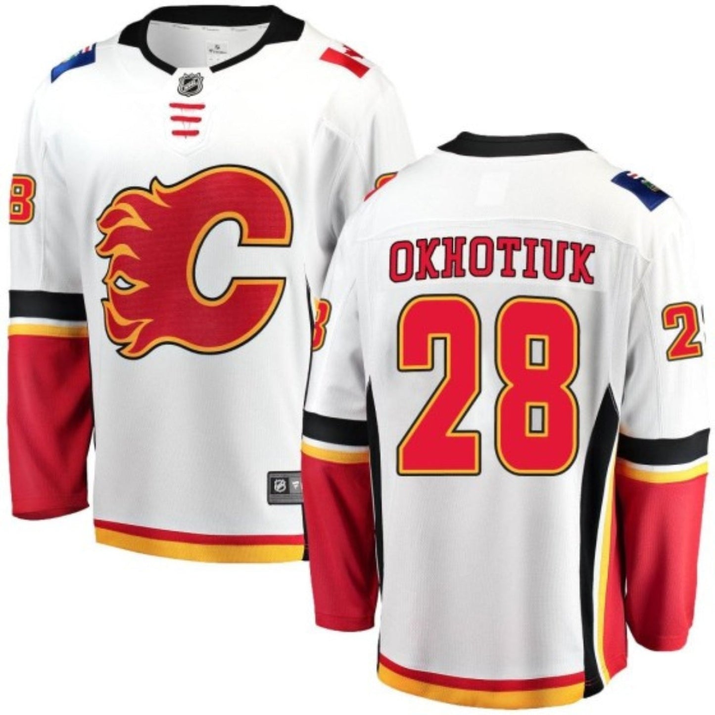 NHL Nikita Okhotiuk Calgary Flames 28 Jersey