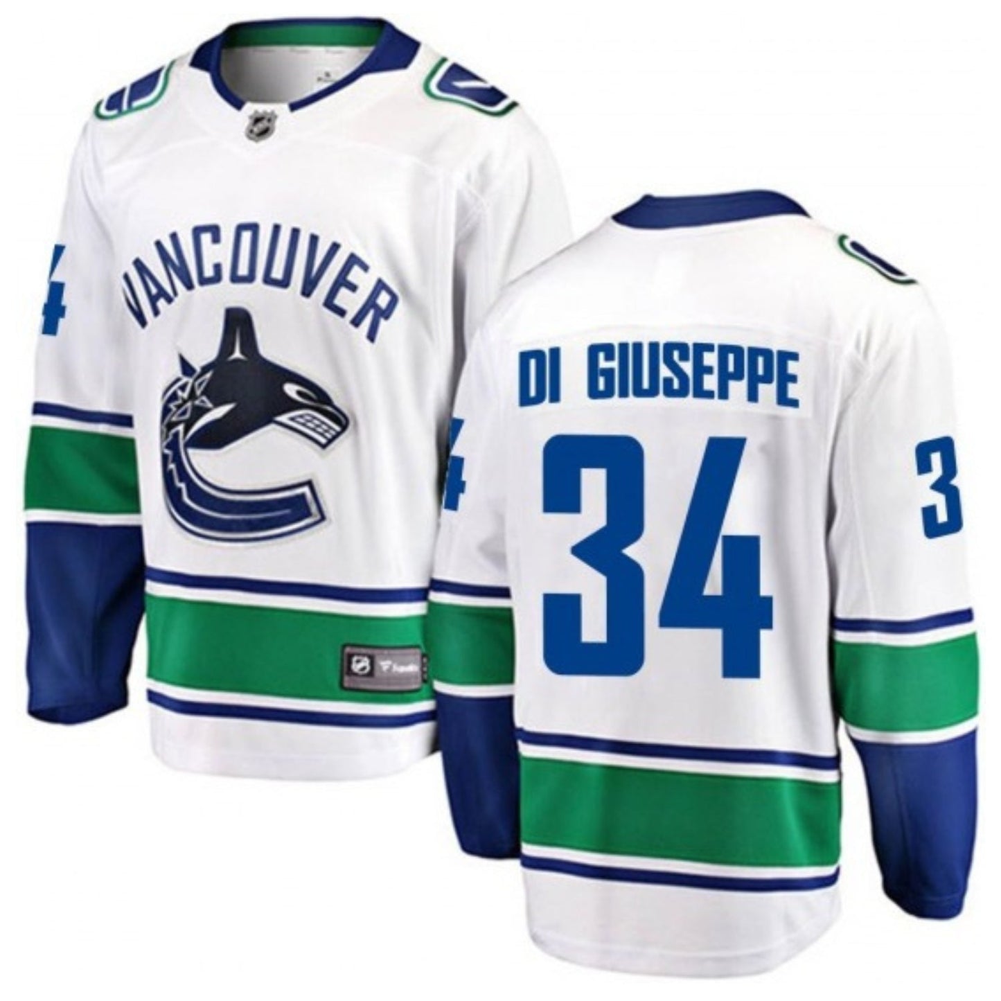 NHL Phillip Di Giuseppe Vancouver Canucks 34 Jersey