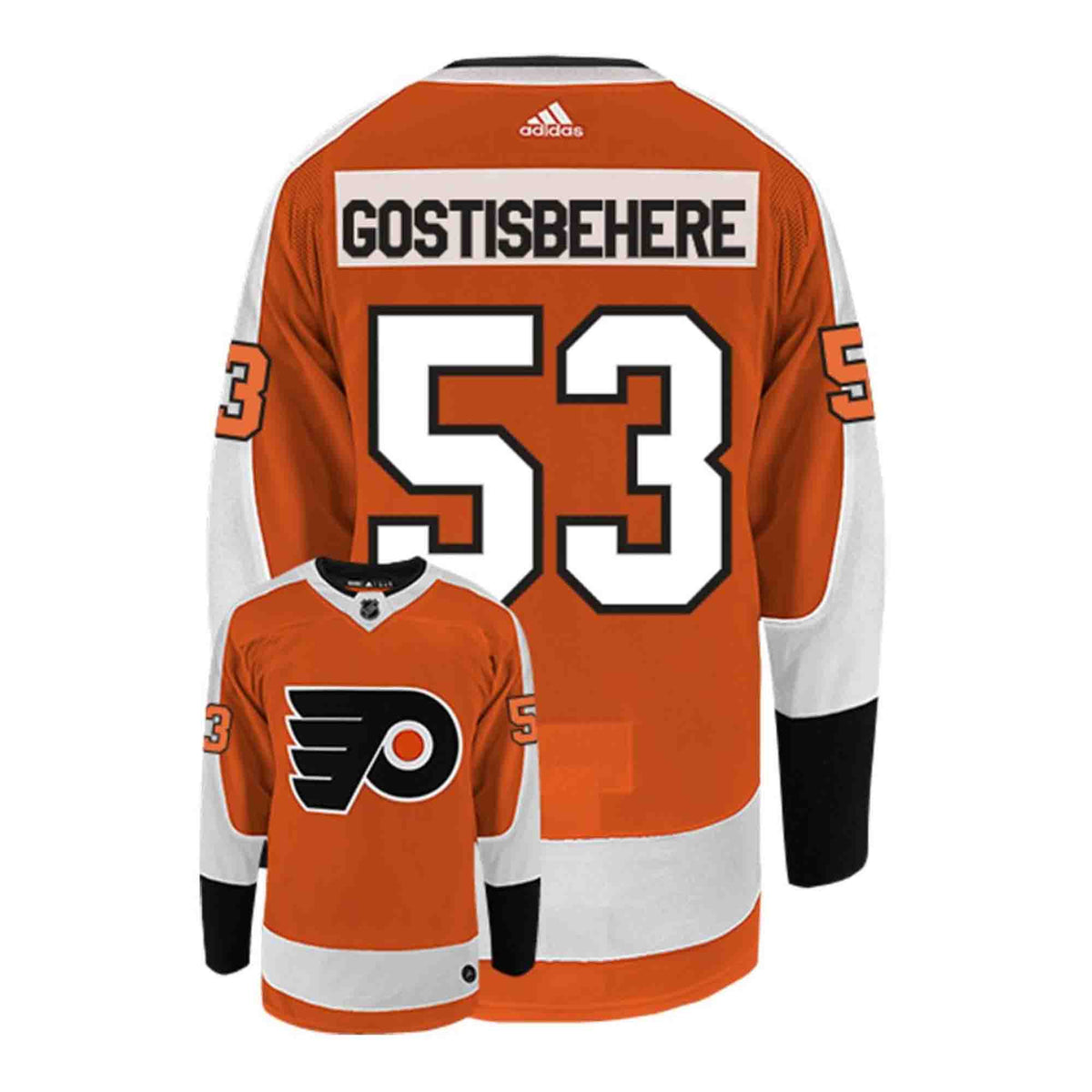 Shayne Gostisbehere Philadelphia Flyers 53 Jersey front view