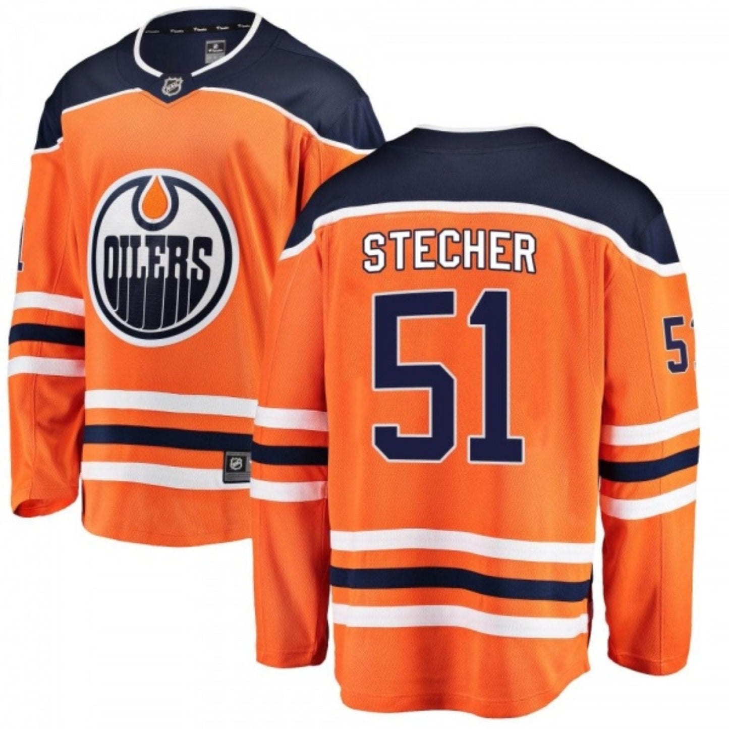 NHL Troy Stecher Edmonton Oilers 51 Jersey
