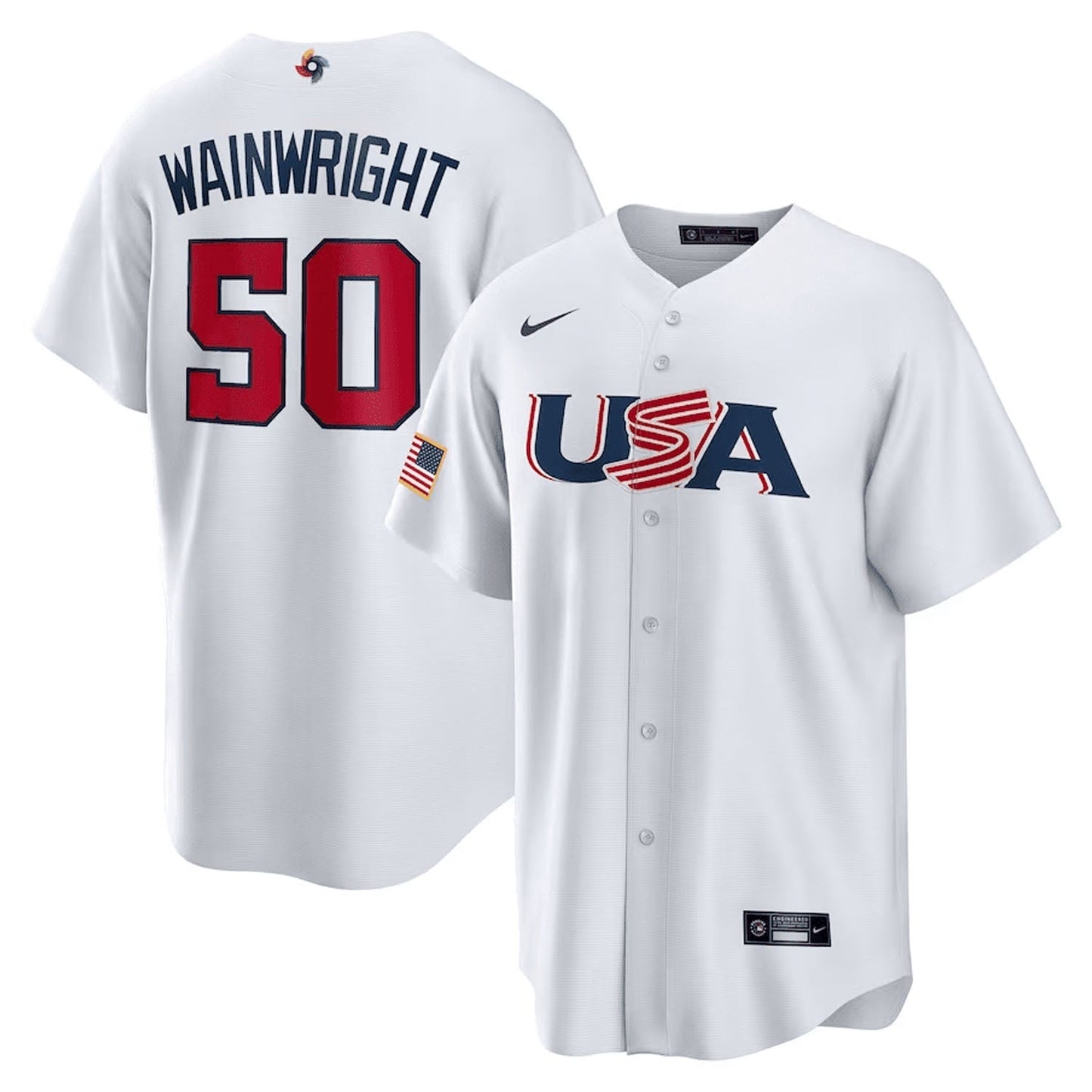 WBC Adam Wainwright USA 50 Jersey