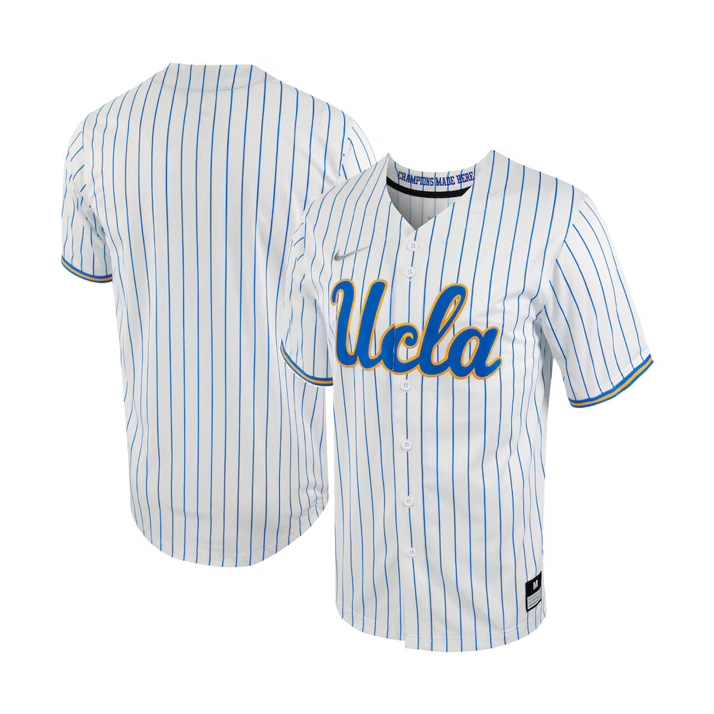 UCLA Bruins Full-Button Baseball Jersey - White -