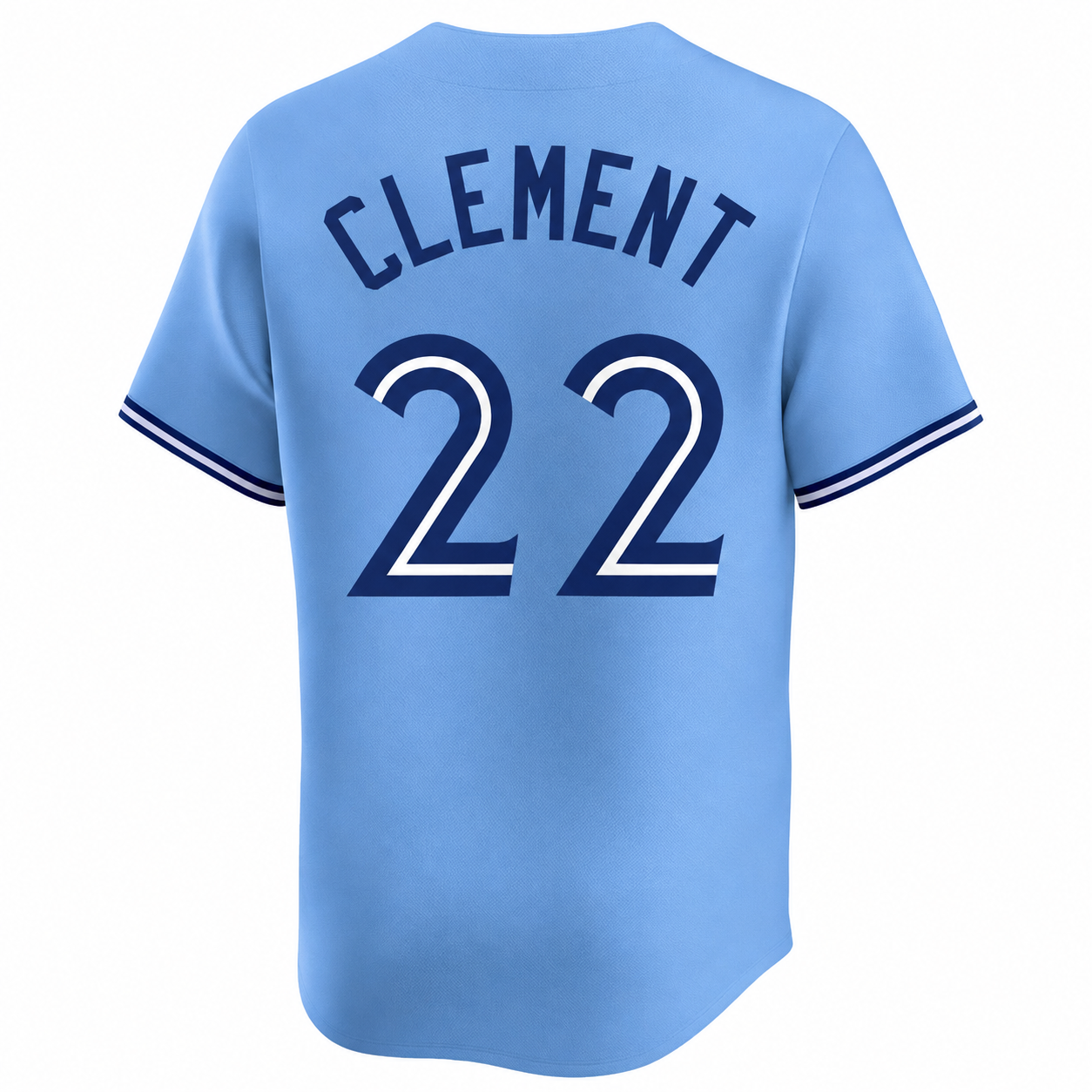 Roberto Clemente #22 Toronto Blue Jays Light Blue Baseball Jersey