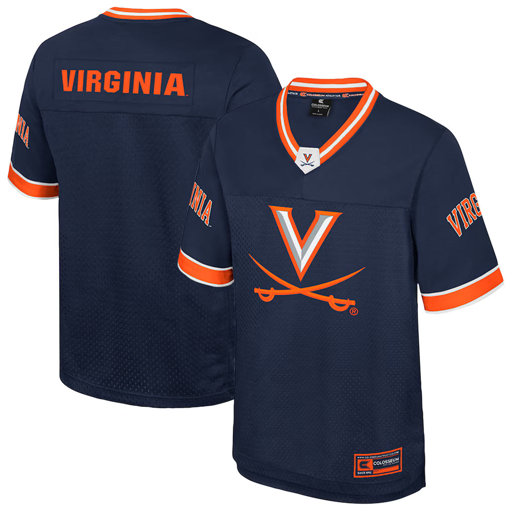 Virginia Cavaliers Colosseum Nothing But The Hits Football Jersey - Navy -