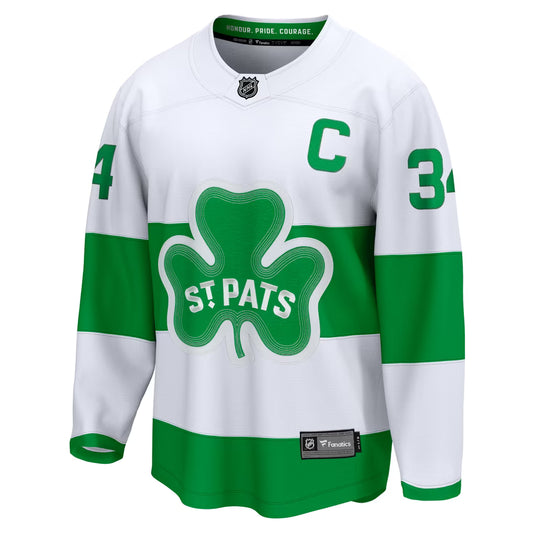 Auston Matthews #34 Toronto Maple Leafs Hockey Jersey – White