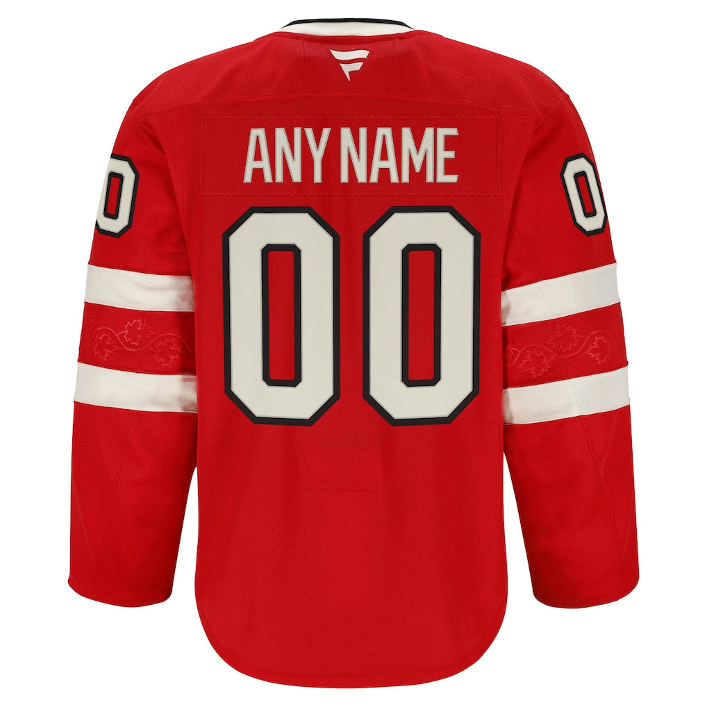Canada 2025 4 Nations Face-Off Pro Custom Hockey Jersey – Red