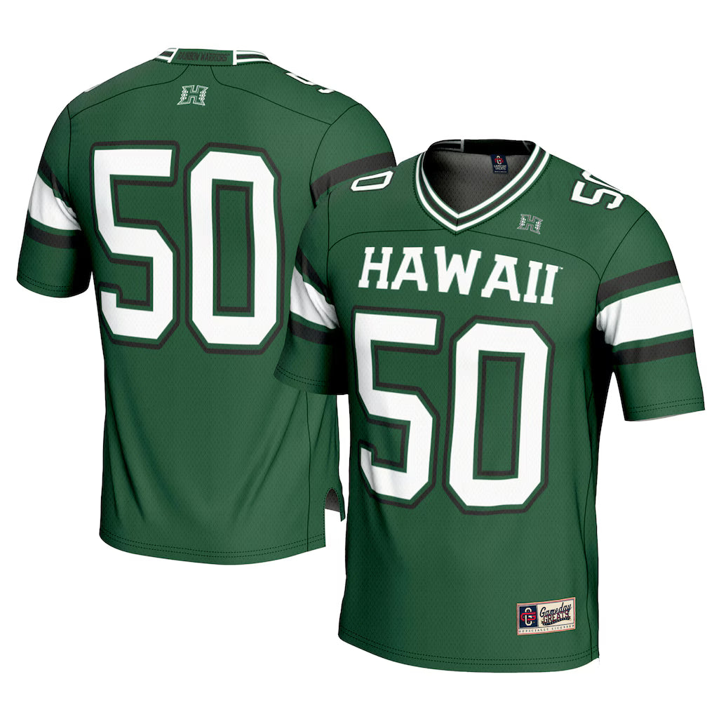 #1 Hawaii Rainbow Warriors GameDay Greats Football Jersey - Green - NCAA
