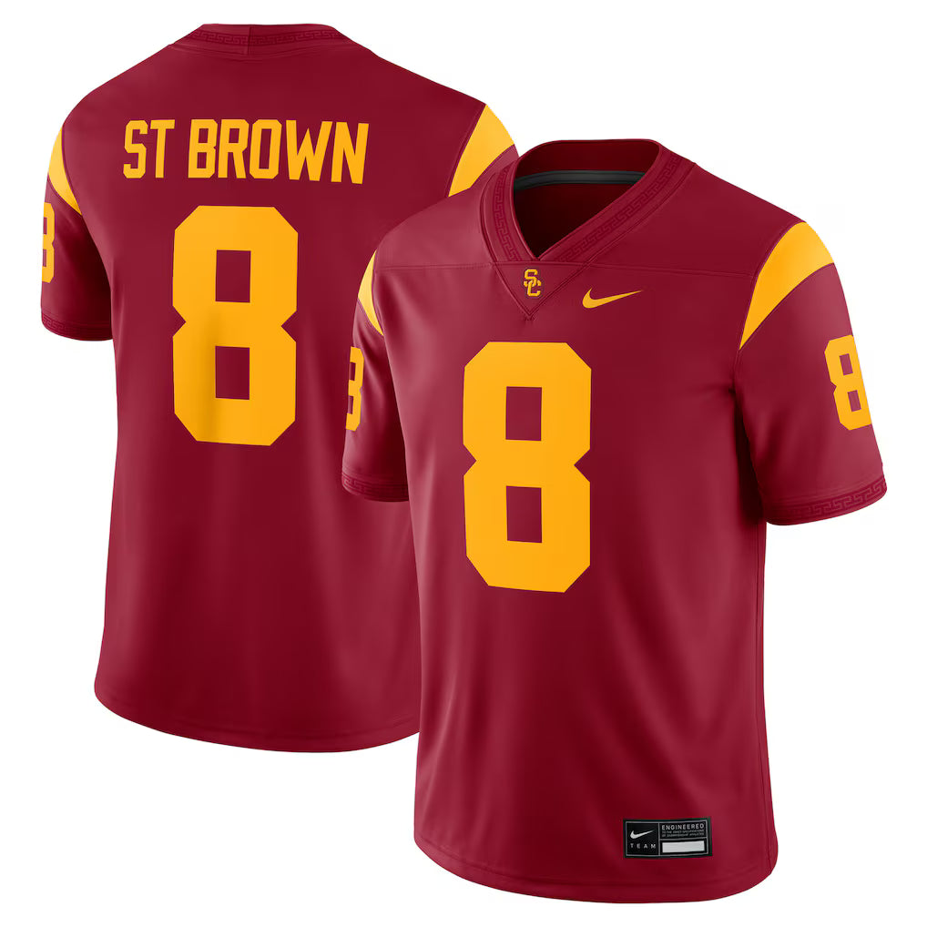 Amon-Ra St. Brown USC Trojans Player Game Jersey - Cardinal -